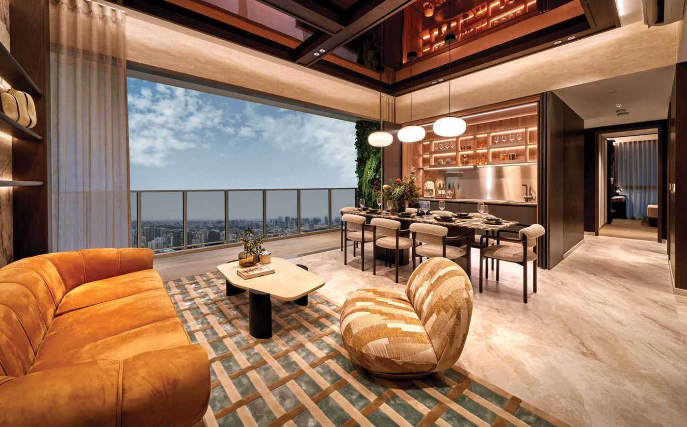 Promenade Peak show unit living and dining